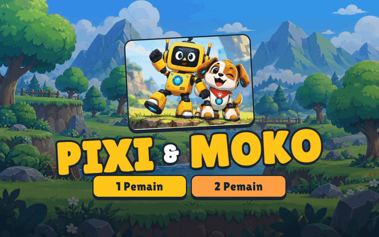 Tampilan game Petualangan Pixi & Moko